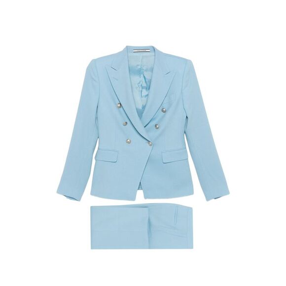 Tagliatore Women Linen Double-Breasted Suit
